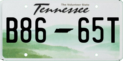TN license plate B8665T