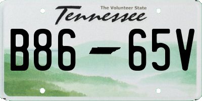 TN license plate B8665V