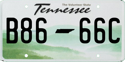 TN license plate B8666C