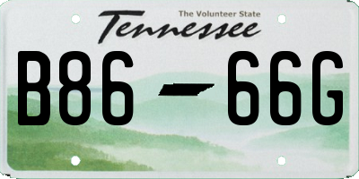TN license plate B8666G