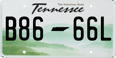 TN license plate B8666L