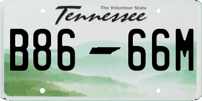TN license plate B8666M