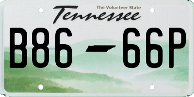 TN license plate B8666P
