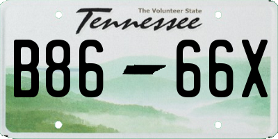 TN license plate B8666X