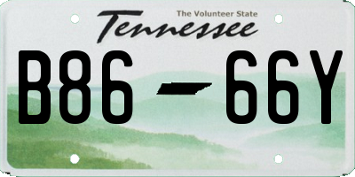 TN license plate B8666Y