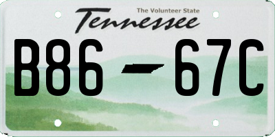 TN license plate B8667C