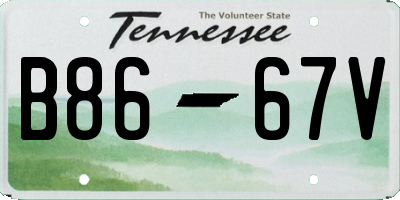 TN license plate B8667V