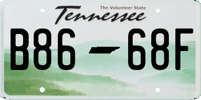 TN license plate B8668F