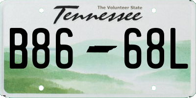 TN license plate B8668L