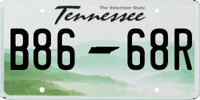 TN license plate B8668R