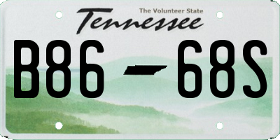 TN license plate B8668S