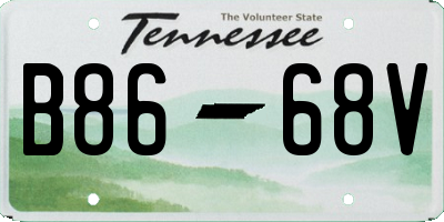 TN license plate B8668V