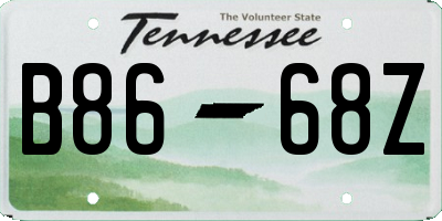 TN license plate B8668Z