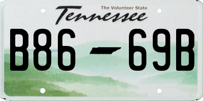 TN license plate B8669B