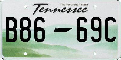 TN license plate B8669C
