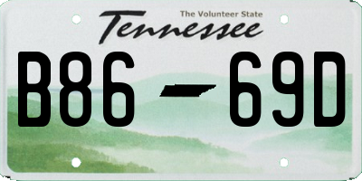 TN license plate B8669D