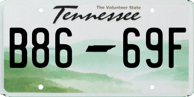 TN license plate B8669F