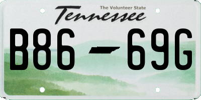 TN license plate B8669G