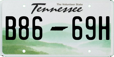 TN license plate B8669H