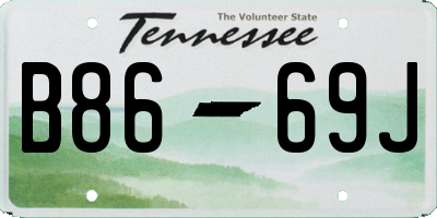 TN license plate B8669J