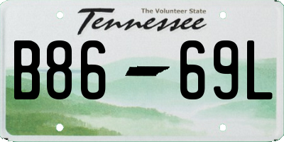 TN license plate B8669L