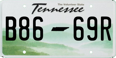 TN license plate B8669R