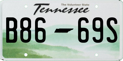 TN license plate B8669S