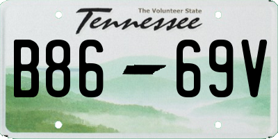 TN license plate B8669V
