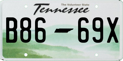 TN license plate B8669X