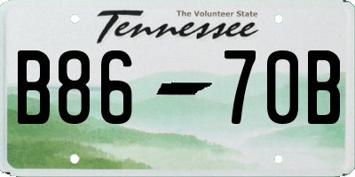 TN license plate B8670B