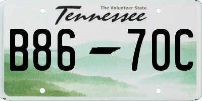 TN license plate B8670C