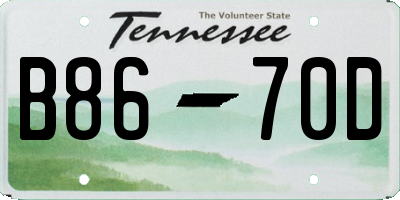 TN license plate B8670D