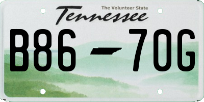 TN license plate B8670G