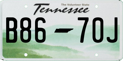 TN license plate B8670J