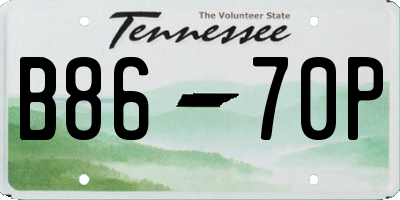 TN license plate B8670P