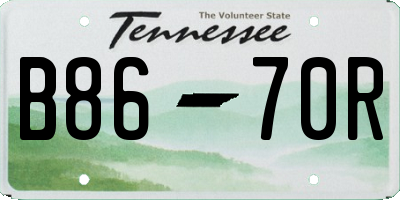 TN license plate B8670R