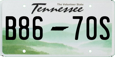 TN license plate B8670S