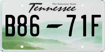 TN license plate B8671F