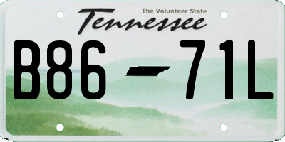 TN license plate B8671L