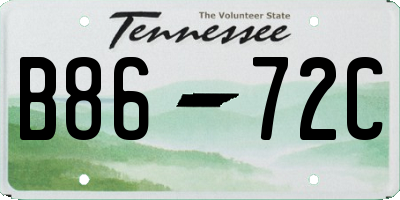 TN license plate B8672C