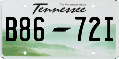 TN license plate B8672I