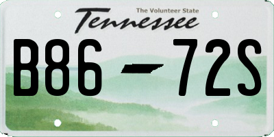 TN license plate B8672S