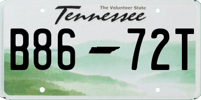 TN license plate B8672T