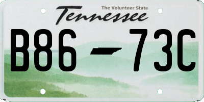 TN license plate B8673C