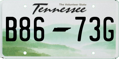 TN license plate B8673G