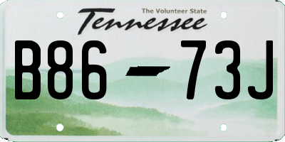 TN license plate B8673J