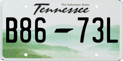 TN license plate B8673L