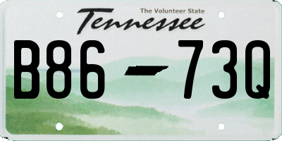 TN license plate B8673Q