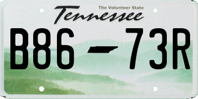 TN license plate B8673R