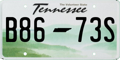 TN license plate B8673S